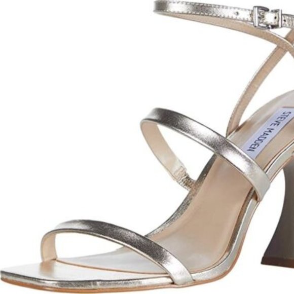 Steve Madden Shoes - Steve Madden Women's Scorpius Leather Open Toe Evening Heels Size 6.5 NEW